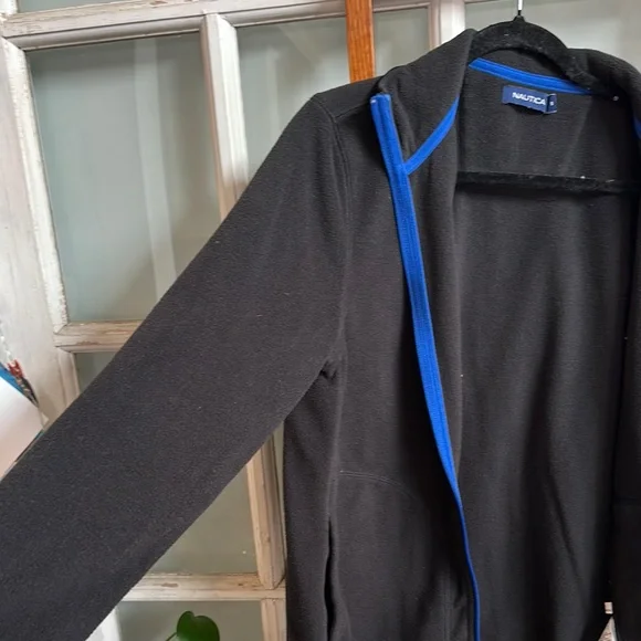 Nautica Black Jacket with Blue Trim - Picture 6 of 7